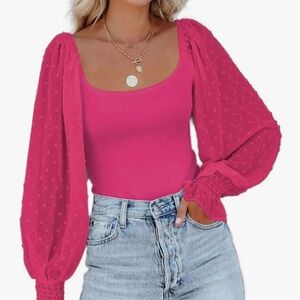 Hot pink bodysuit